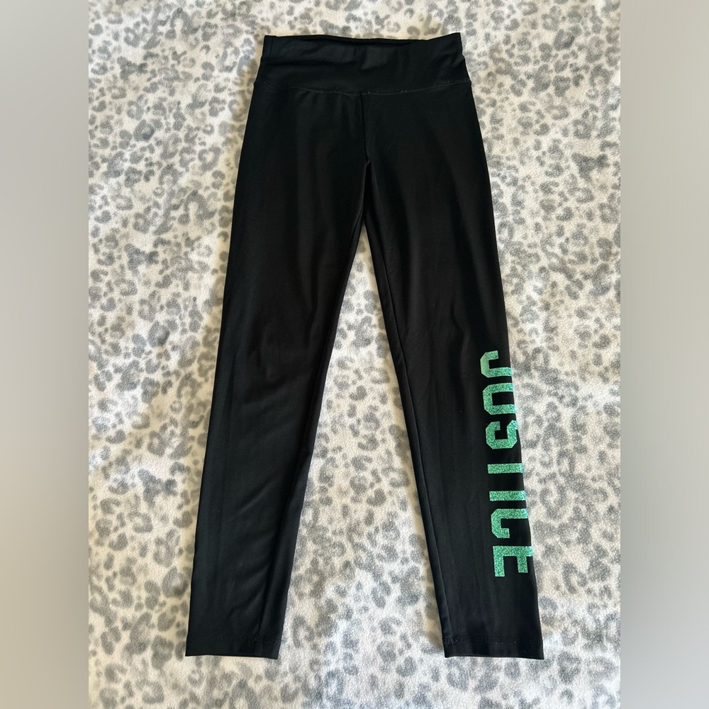 Justice, Size 10, Black and Teal